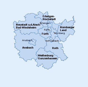 Landkreise in Mittelfranken