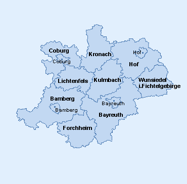 Landkreise in Oberfranken