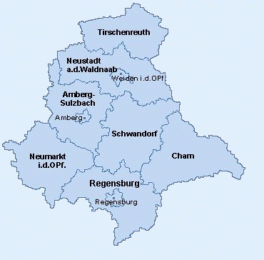 Landkreise in der Oberpfalz