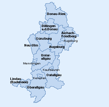 Landkreise in Schwaben