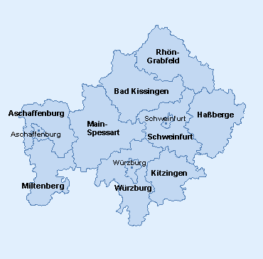 Landkreise in Unterfranken