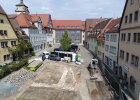 Grabungsfoto mit Fundamenten der romanischen Synagoge