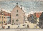 Johann Friedrich Schmidt, Kapellenplatz und Synagoge als Marienkapelle von Westen, 1762