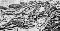 Matthäus Merian d. Ä., Berchtesgaden, Kupferstich, 1643 (Ausschnitt)